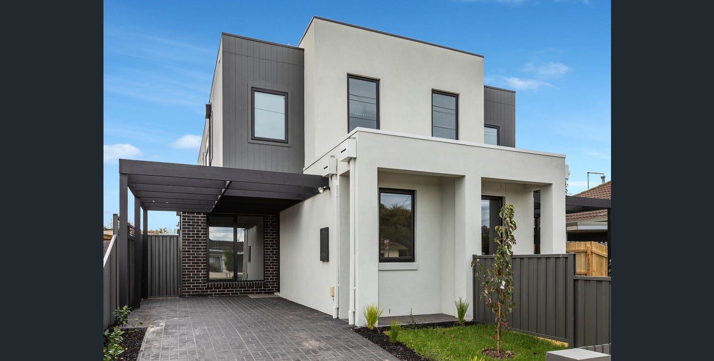 Modern White Charcoal Duplex project photo 2